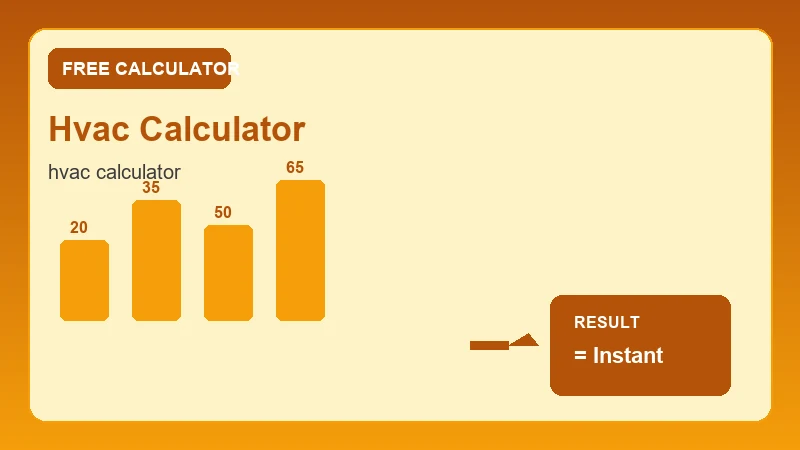 Hvac Calculator — material volume diagram and cubic yard estimate (CalcHubly infographic)